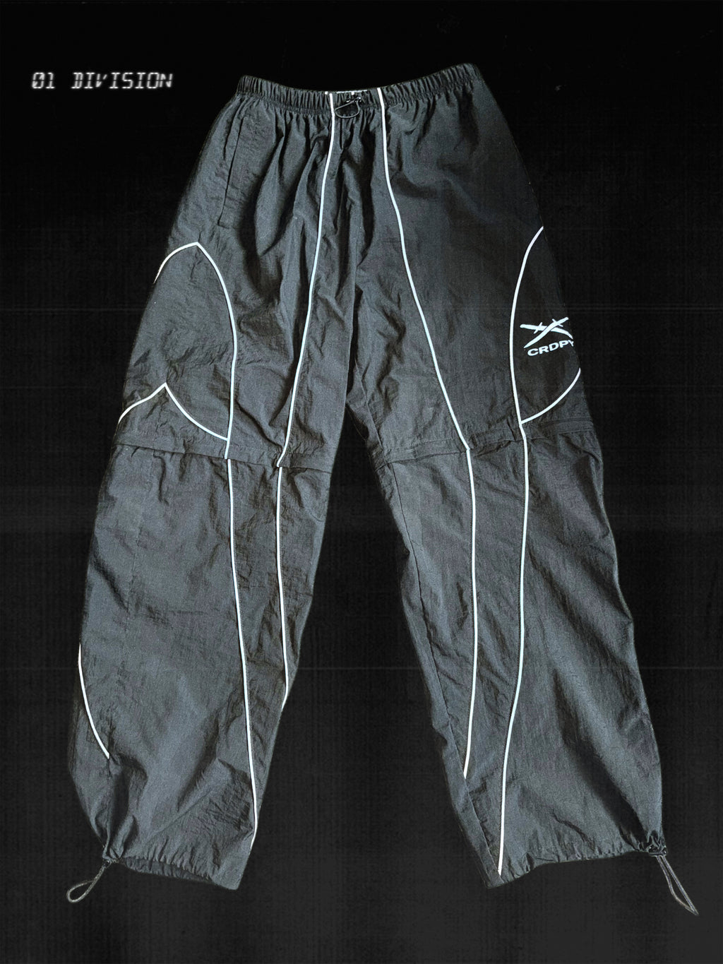 CRDPY BLACK NYLON TRACKSUIT