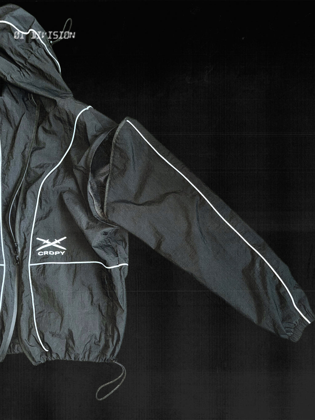 CRDPY BLACK NYLON TRACKSUIT