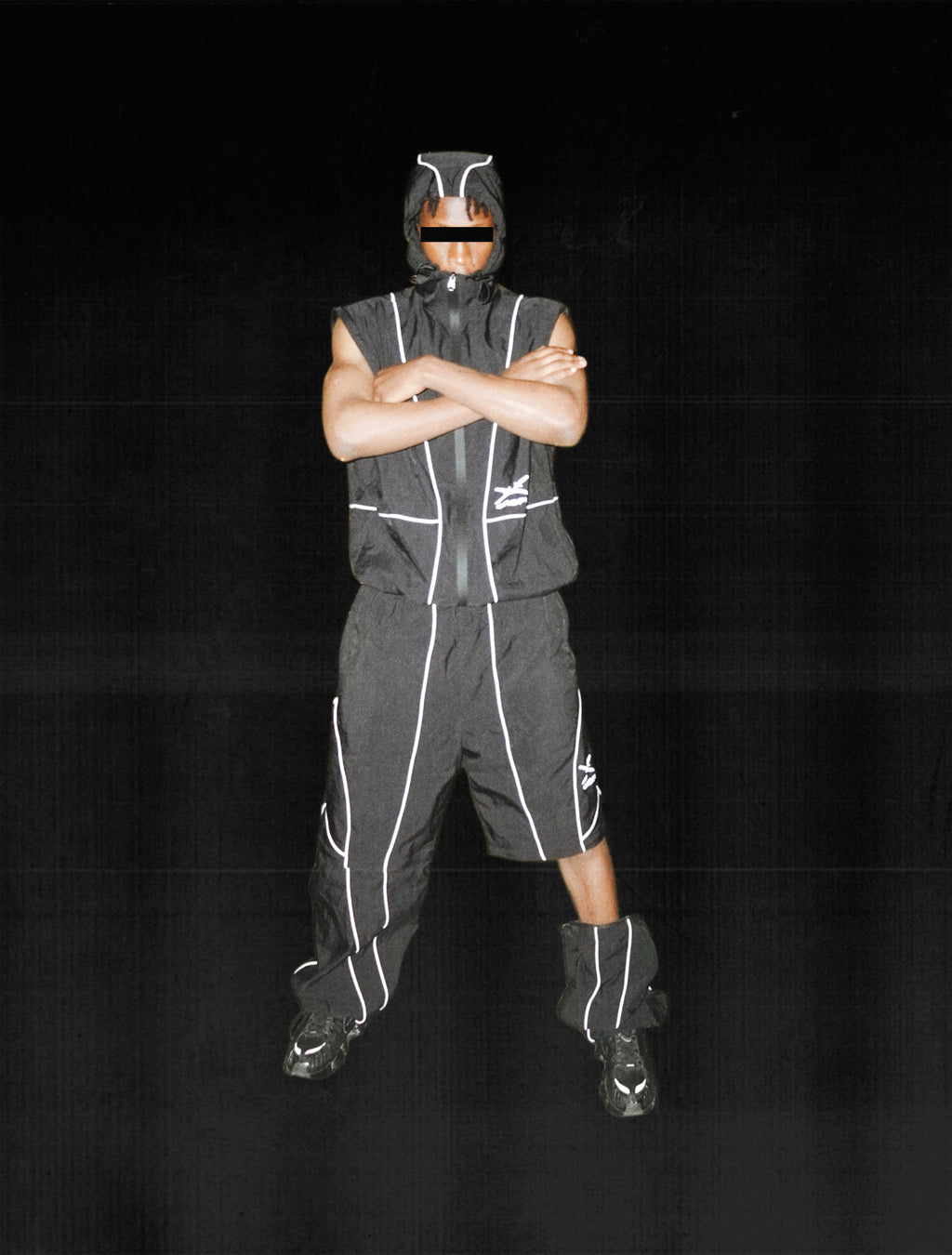 CRDPY BLACK NYLON TRACKSUIT