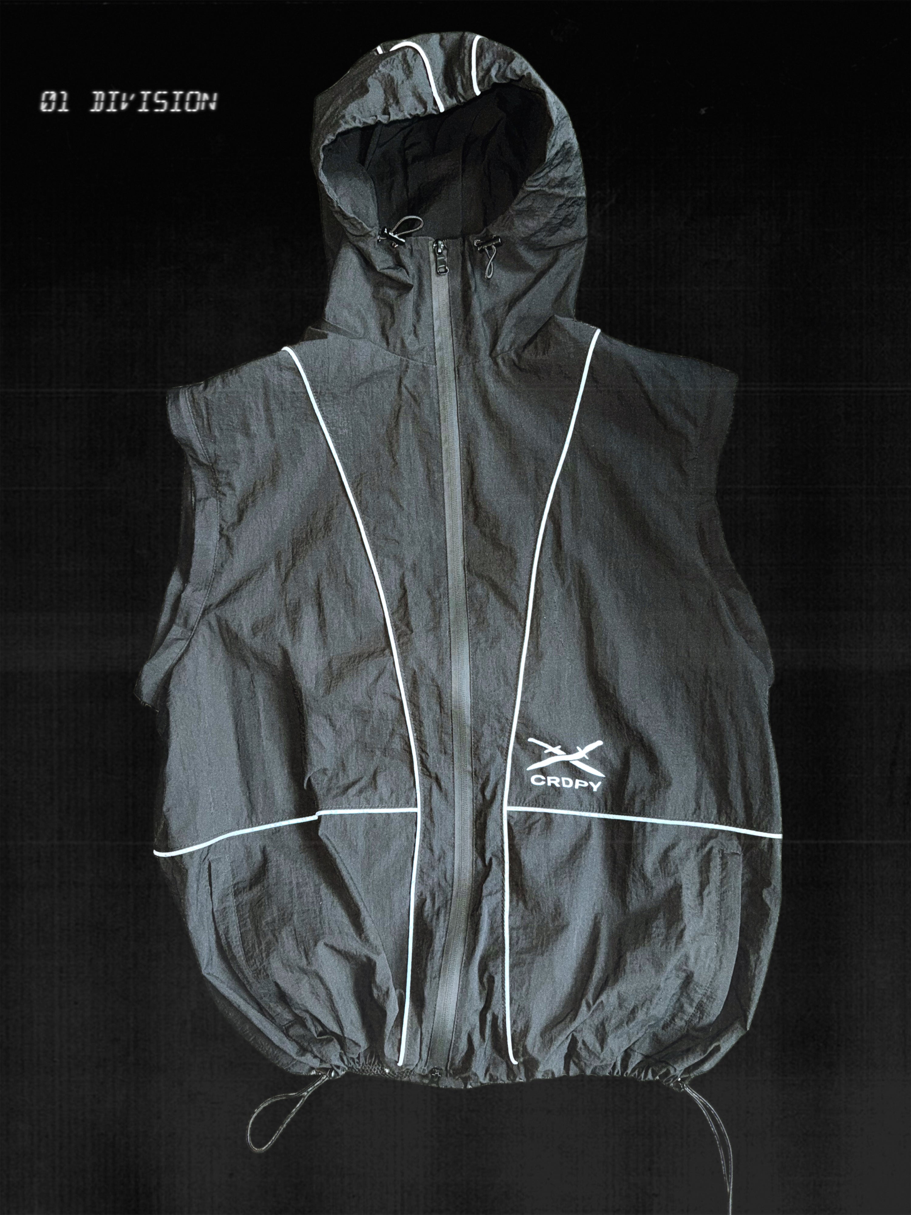 CRDPY BLACK NYLON TRACKSUIT