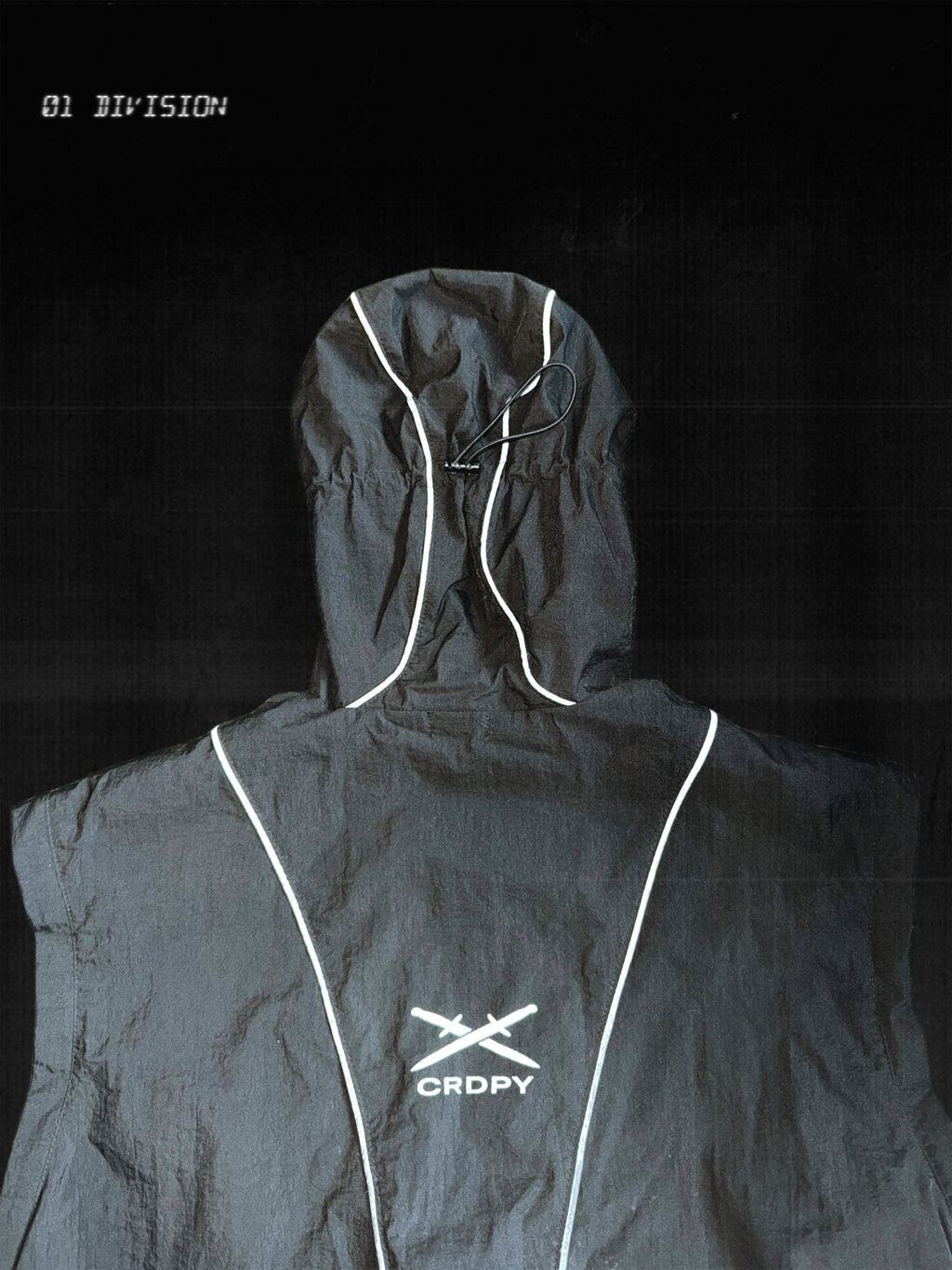 CRDPY BLACK NYLON TRACKSUIT